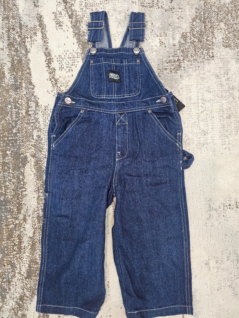 KEY Denim Overalls in Dark Blue